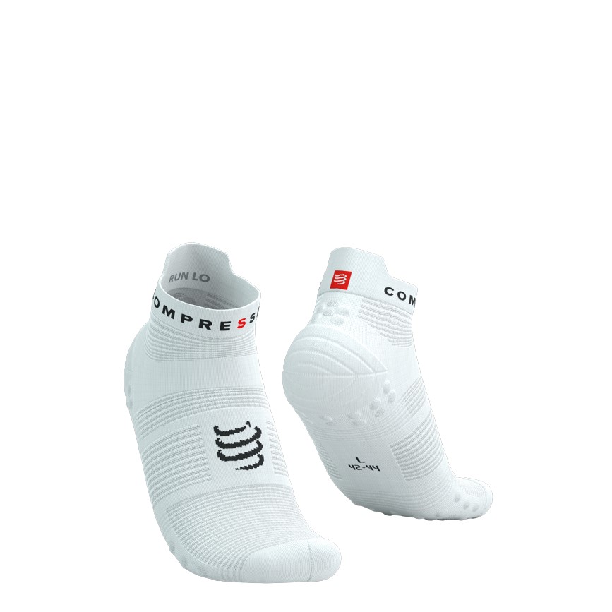 Ponoky COMPRESSPORT Pro Racing Socks v4.0 Run Low white/black