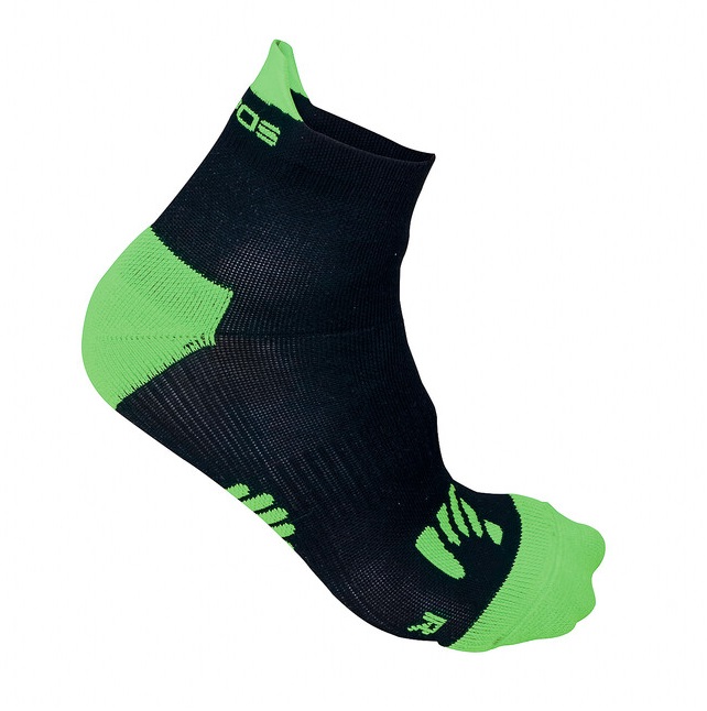 Ponožky KARPOS Lavaredo čierne/zelené fluo