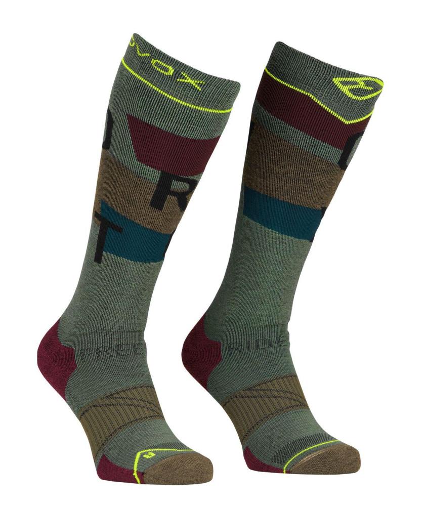 Ponožky ORTOVOX Ski Freeride Long Socks M wild herbs