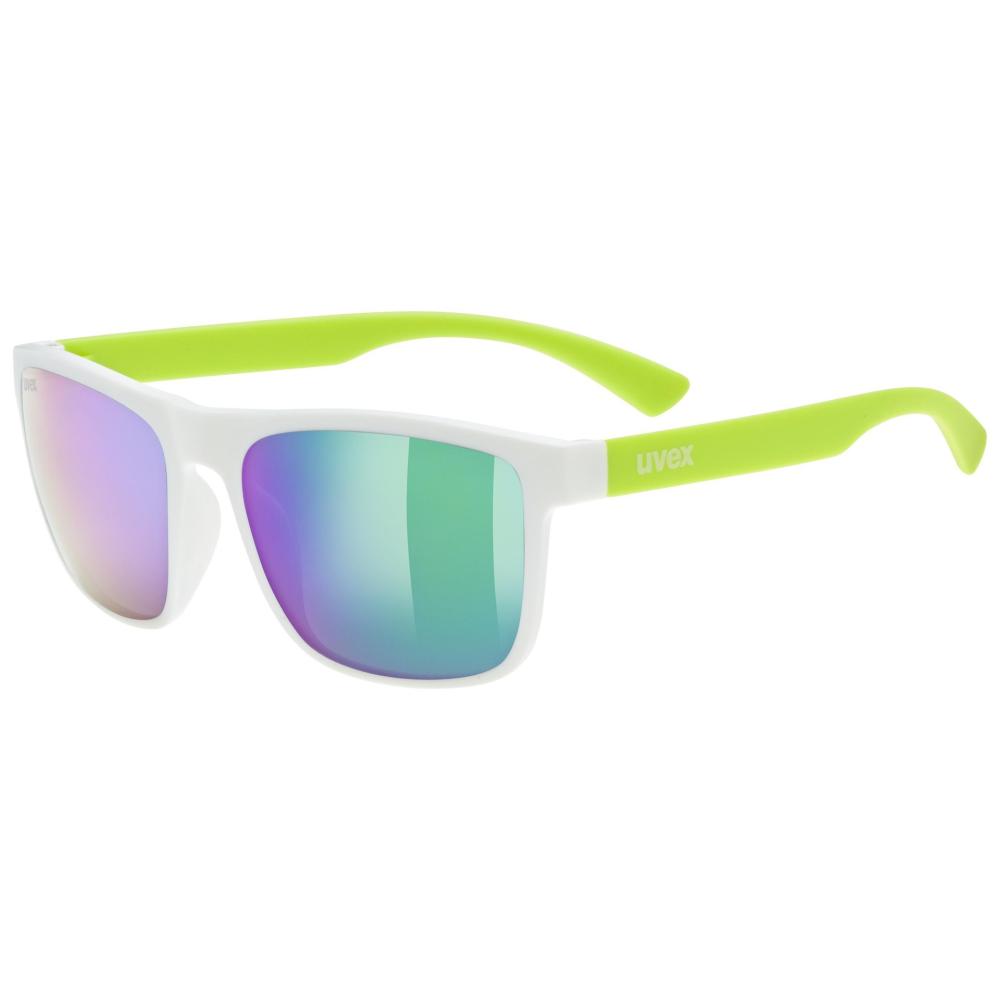 Okuliare UVEX Rookie white lime matt/mirror green