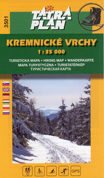 Turistická mapa TATRA PLAN Kremnické Vrchy 1:35 000