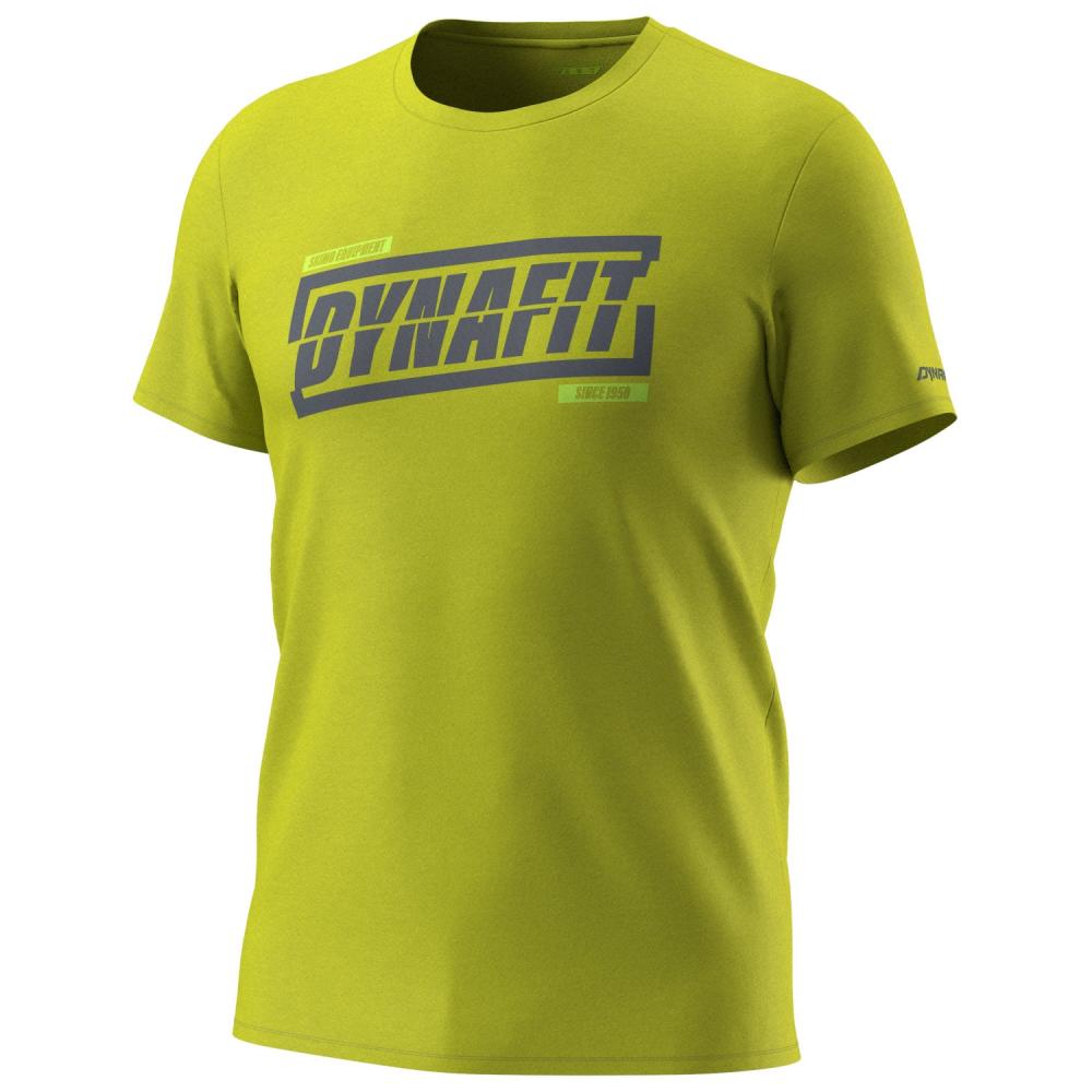 Triko DYNAFIT Graphic CO M SS Tee 2881 golden lime/tabloid