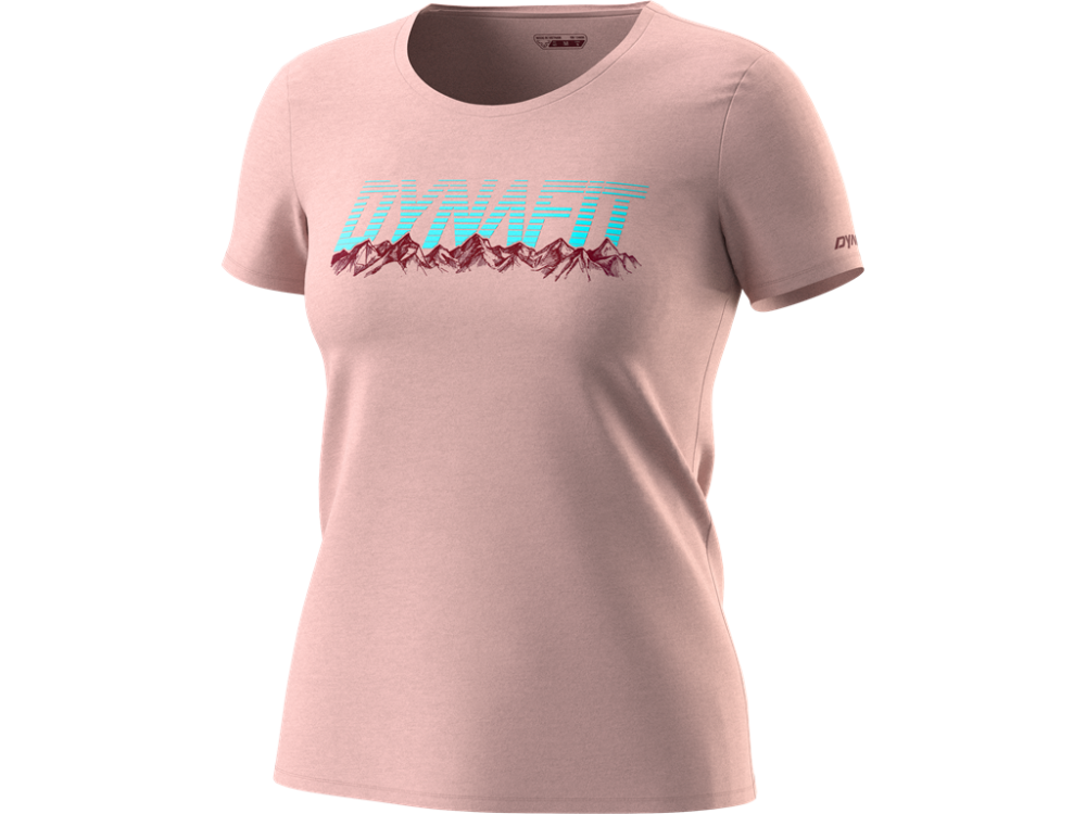 Triko DYNAFIT Graphic W S/S Tee pale rose/range