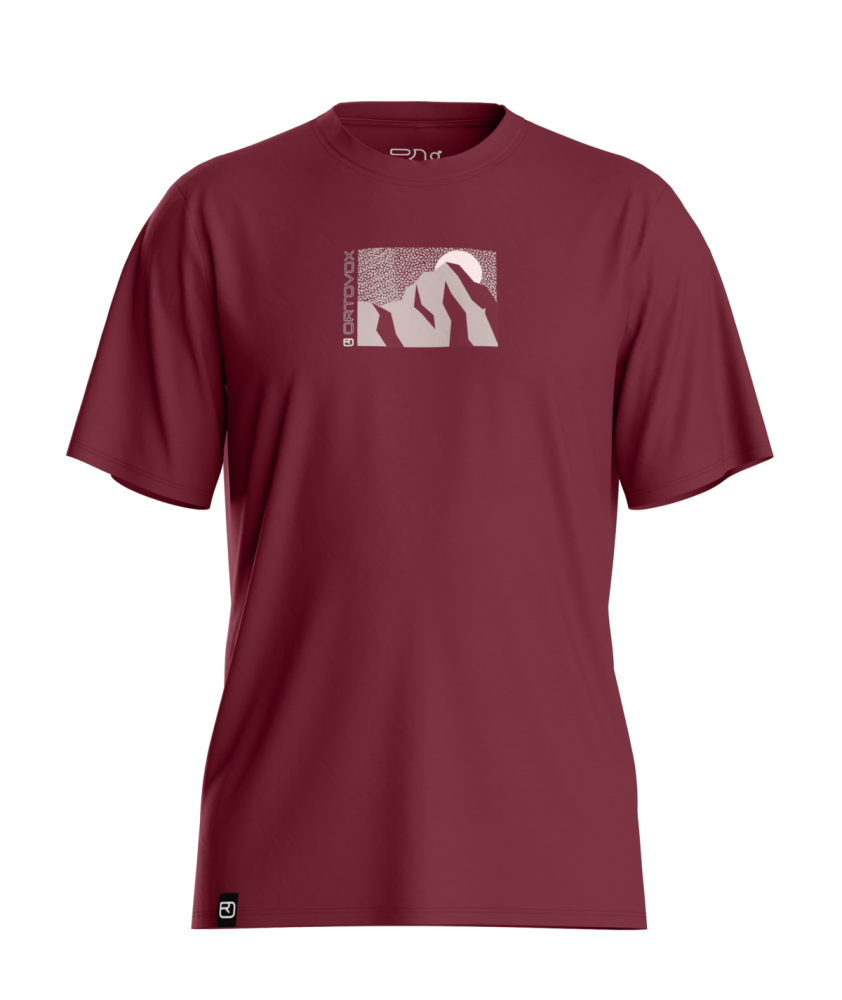 Tri�ko ORTOVOX 120 Cool Tec MTN Sun TS red malbec