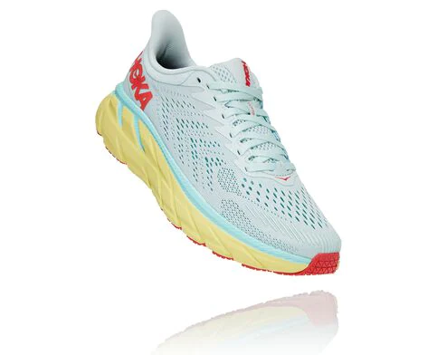 Top�nky HOKA Clifton 7 W morning mist / hot coral