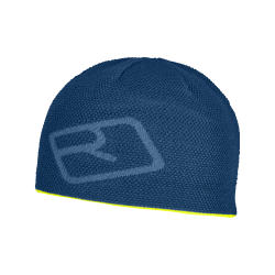 Čiapka ORTOVOX Logo knit beanie petrol blue