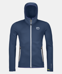 Bunda ORTOVOX Fleece Hoody Mens Deep Ocean