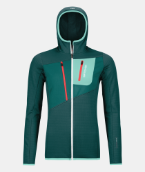 Mikina ORTOVOX Fleece Grid Hoody Womens dark pacific