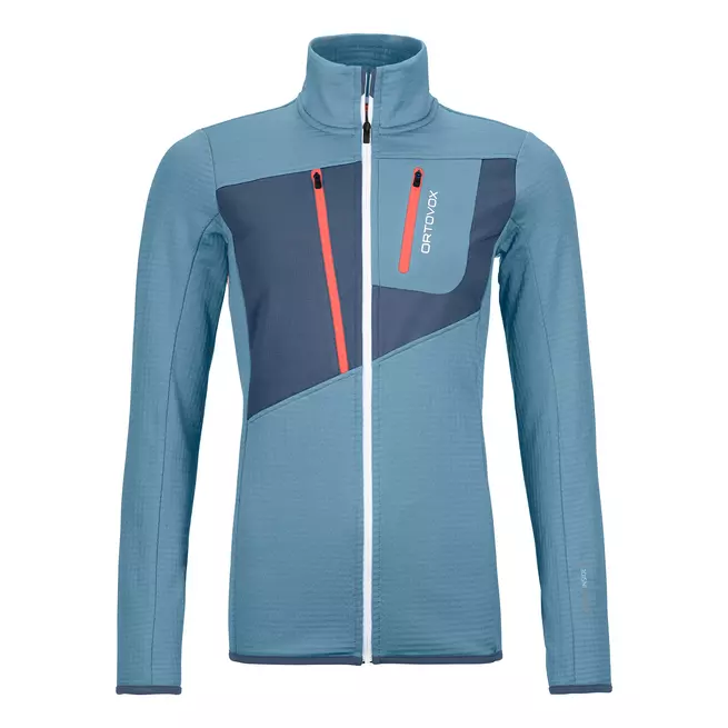 Mikina ORTOVOX W�s Fleece Grid Jacket light blue