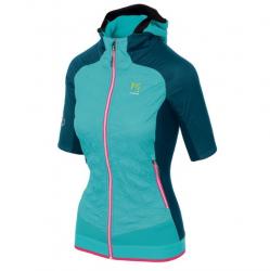 Bunda KARPOS Alagna Plus Evo dmska Puffy KR tyrkysov/modr/ruov