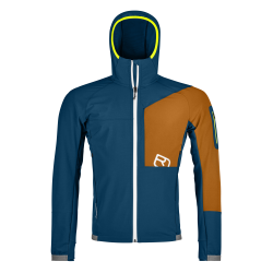 Bunda ORTOVOX Berrino hooded JKT petrol blue
