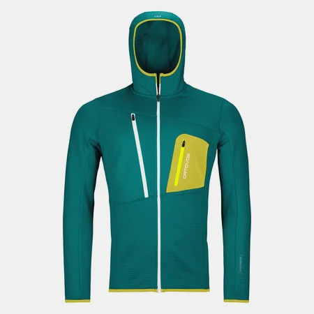 Mikina ORTOVOX Fleece Grid Hoody pacific green