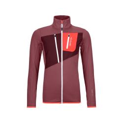 Mikina ORTOVOX Ws Fleece Grid JKT mountain rose 