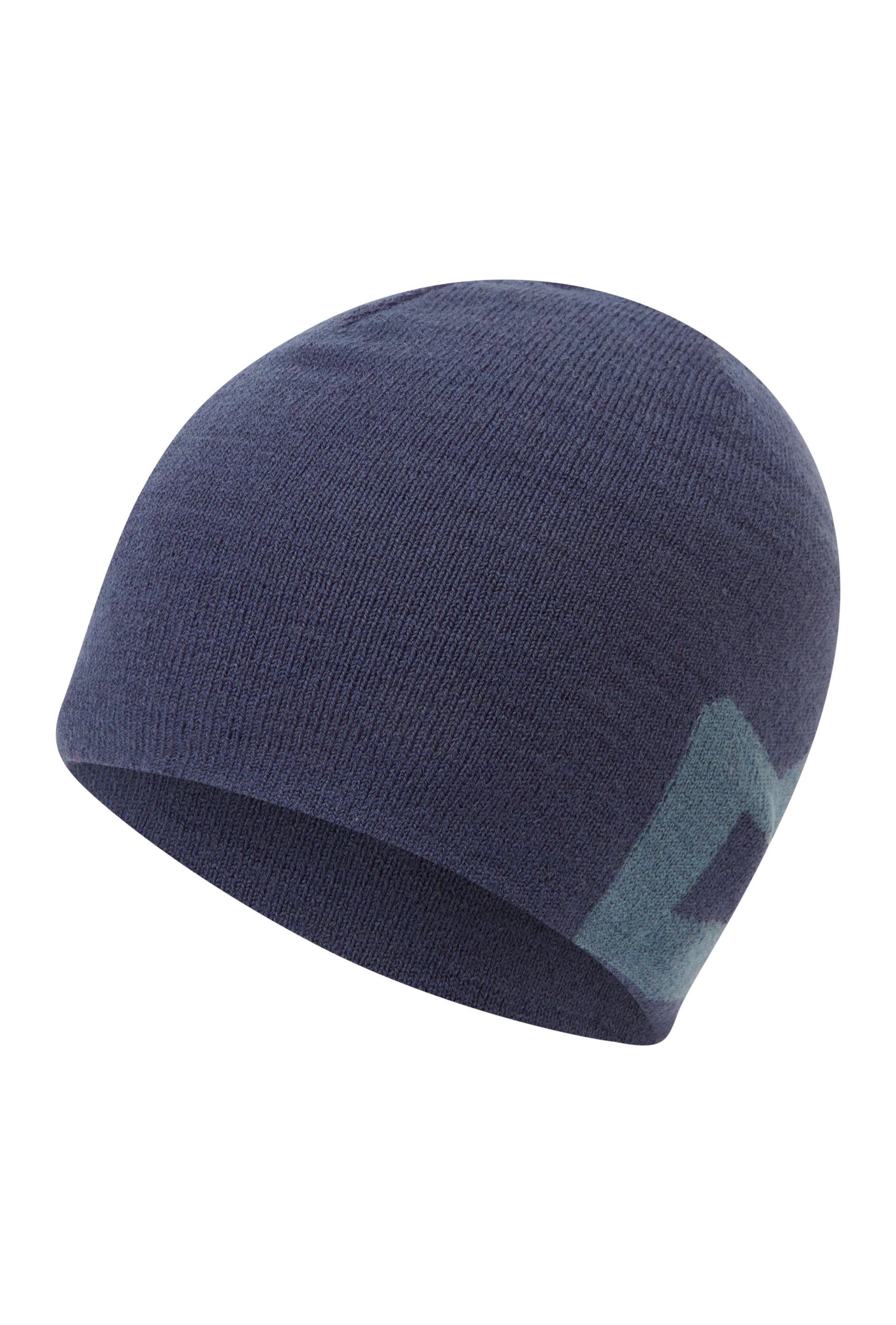 iapka MOUNTAIN EQUIPMENT Branded Knitted Beanie Mens Dusk/Bluefin