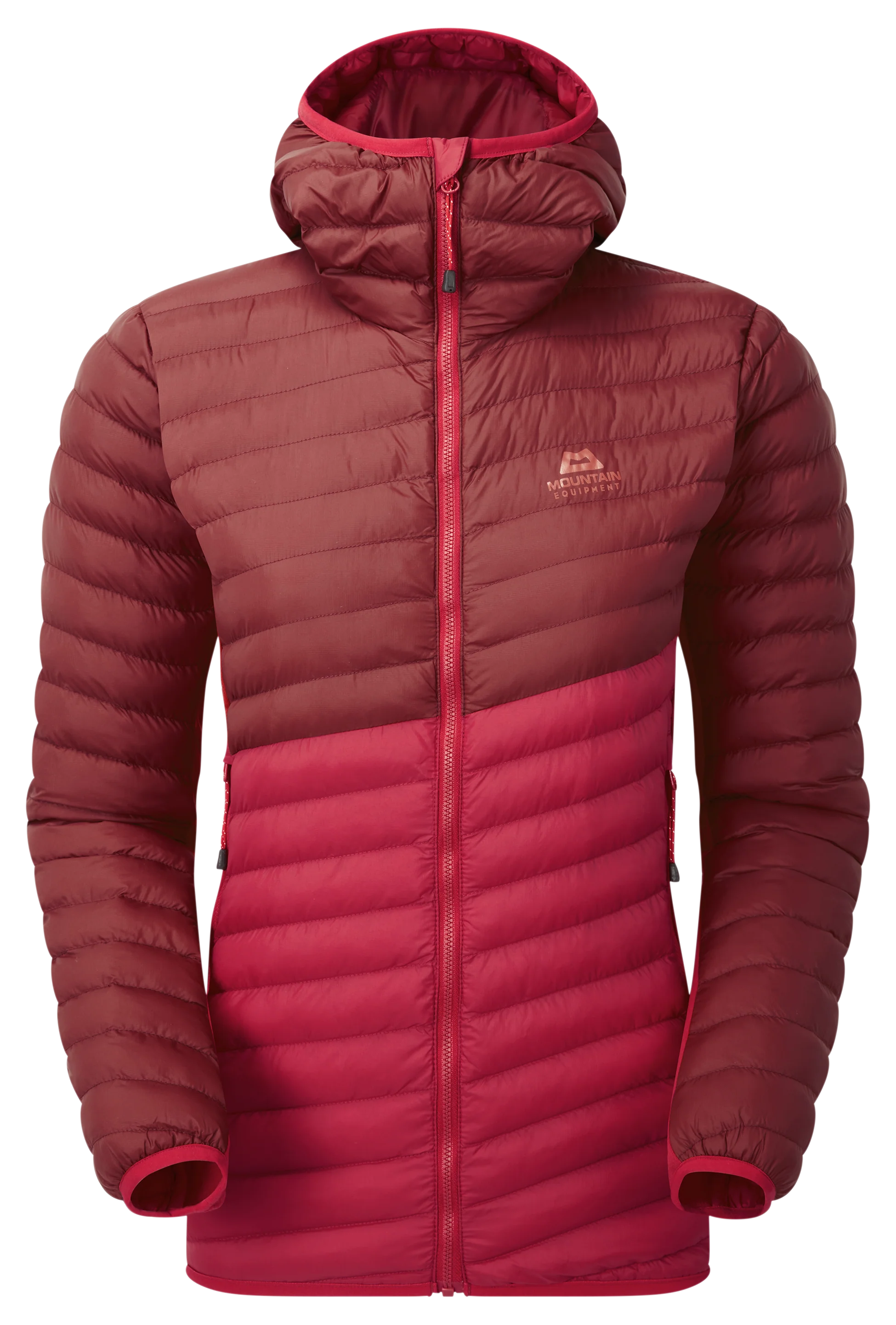 Bunda MOUNTAIN EQUIPMENT Particle Hooded Jacket Womens Capsicum/Tibetan Red 