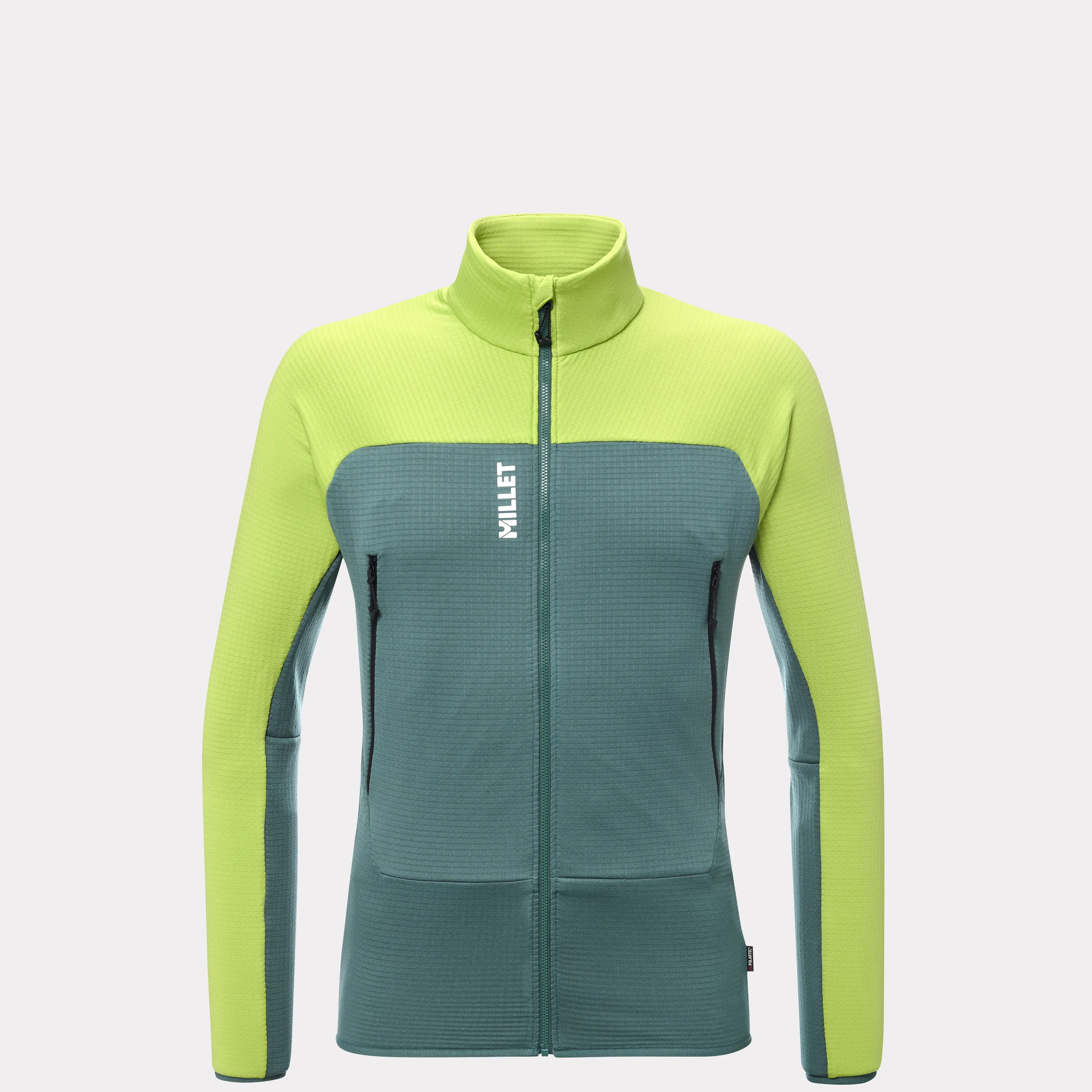 Mikina MILLET Fusion Grid M macaw green/bottle