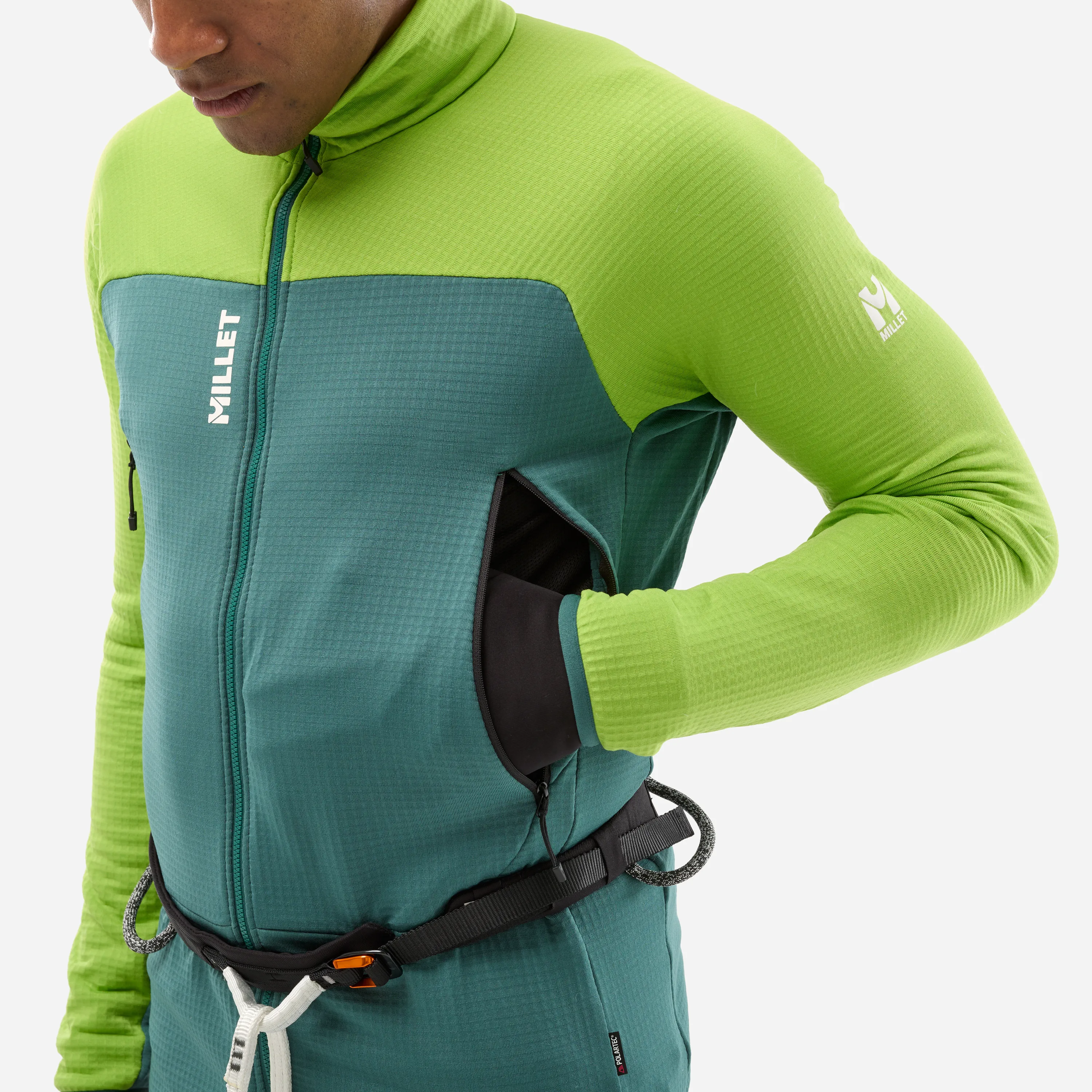 Mikina_Millet_Fusion_Grid_M_macaw_green_bottle_6 Mikina_Millet_Fusion_Grid_M_macaw_green_bottle_6