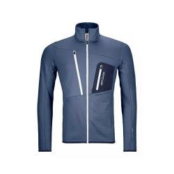 Mikina ORTOVOX Fleece Grid Jacket night blue