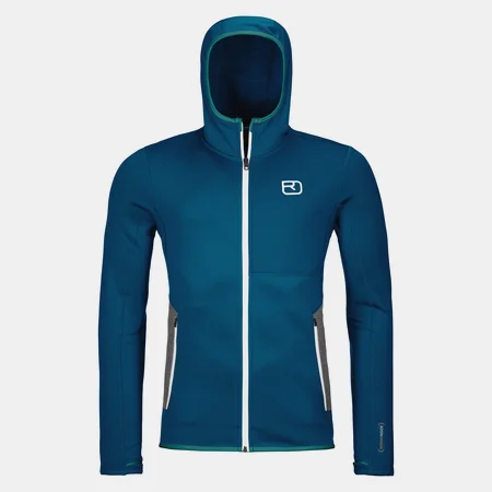 Mikina ORTOVOX Fleece Hoody petrol blue