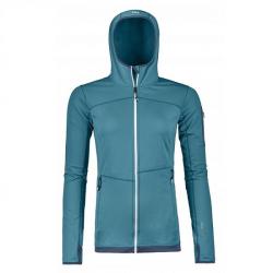 Mikina ORTOVOX Ws Fleece Light Hoody High aqua