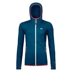 Mikina ORTOVOX Ws Fleece Hoody petrol blue