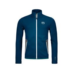Mikina ORTOVOX Fleece JKT petrol blue