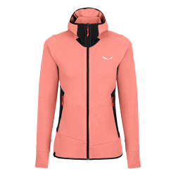 Mikina SALEWA Lavaredo Hemp W hooded JKT lantana pink