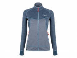 Mikina SALEWA Puez Melange 2 PL W FZ premium navy melange
