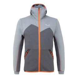 Mikina SALEWA Solid logo DRY M FZ HDY