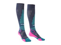 Ponožky BRIDGEDALE Ski LW Women´s dark denim/pink 