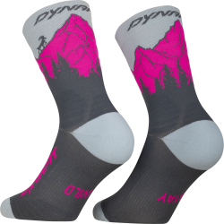 Pono�ky DYNAFIT Traverse Crew Socks cinder pink glo