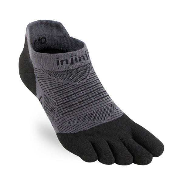 Ponožky INJINJI Run LW NS black-gray