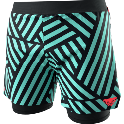 Nohavice DYNAFIT Trail graphic 2/1 shorts W marine blue razzle dazzle