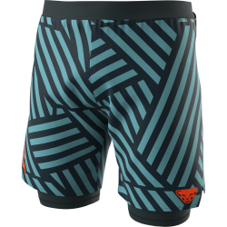 Nohavice DYNAFIT Trail graphic 2/1 shorts M storm blue razzle dazzle
