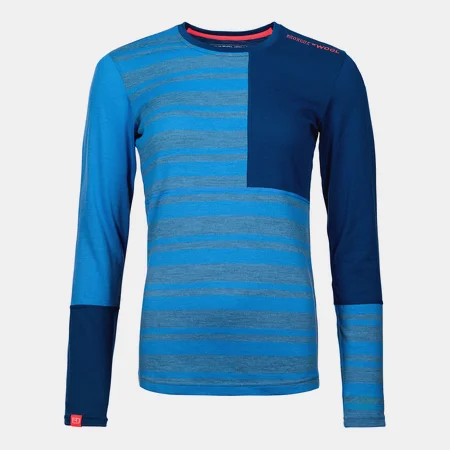 Termo tričko ORTOVOX 185 W´s Rock´n´Wool long sleeve sky blue