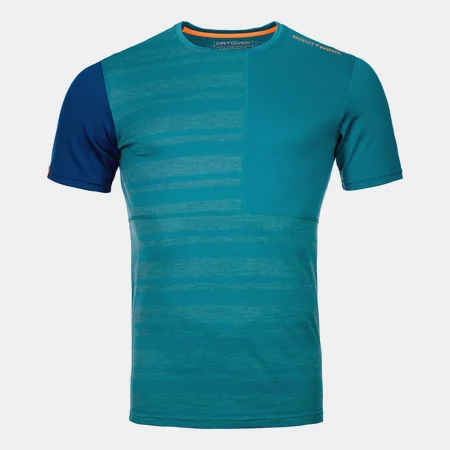 Termo triko ORTOVOX 185 Rocknwoll short sleeve pacific green