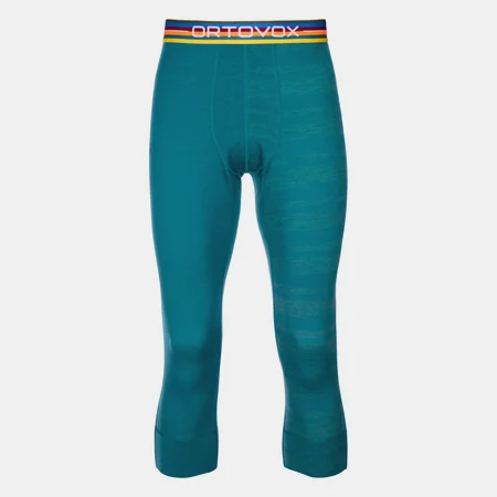Termo nohavice ORTOVOX 185 Rocknwool short pants pacific green