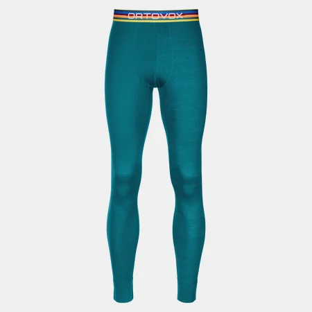 Termo nohavice ORTOVOX 185 Rocknwool long pants pacific green