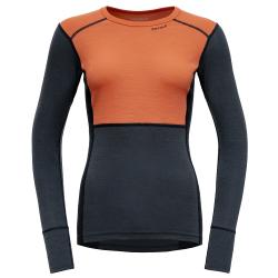 Triko DEVOLD Lauparen Merino 190 W Coral/Night/Ink