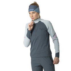 Tricko DYNAFIT Alpine ls zip tee cloud blue 4
