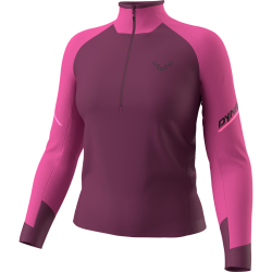 Triko DYNAFIT Alpine L/S 1/2 zip tee W magenta