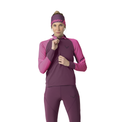 Tricko DYNAFIT Alpine ls zip tee magenta 2