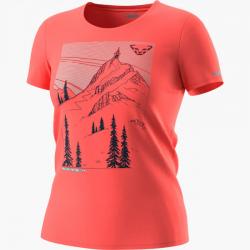 Triko DYNAFIT Artist series DRI t-shirt W hot coral ski tracen on top