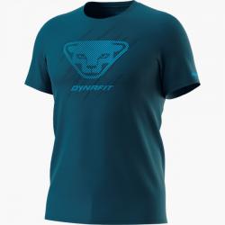 Tri�ko DYNAFIT Graphic CO M S/S tee petrol striped