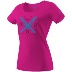 Tri�ko DYNAFIT Women Graphic Cotton pink