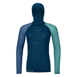 Termo tričko ORTOVOX W´s 120 Comp Light Hoody petrol blue