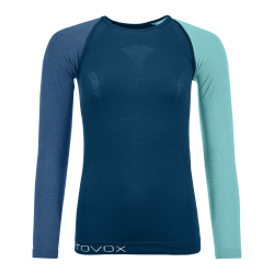 Termo tričko ORTOVOX W´s 120 Comp Light Long Sleeve petrol blue