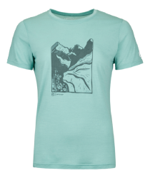 Tri�ko ORTOVOX 120 Cool Tec Mtn Cut Ts W aquatic ice