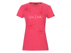 Tri�ko SALEWA Geometric DRY W t-shirt virtual pink melange