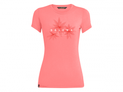 Triko SALEWA Lines Graphic Dry W t-shirt shell pink melange